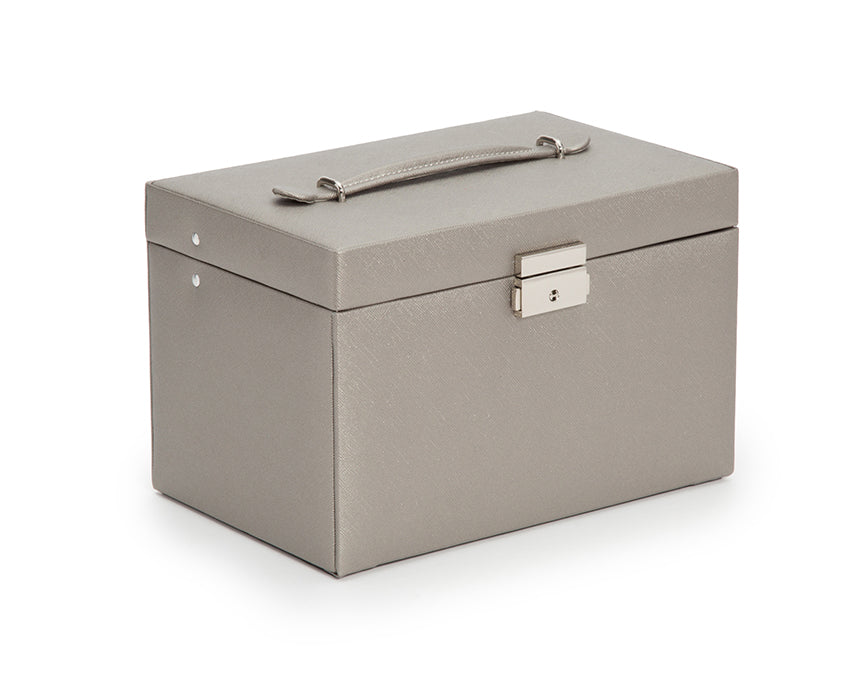 WOLF 1834 - Heritage Small Jewelry Box - Pewter Saffiano