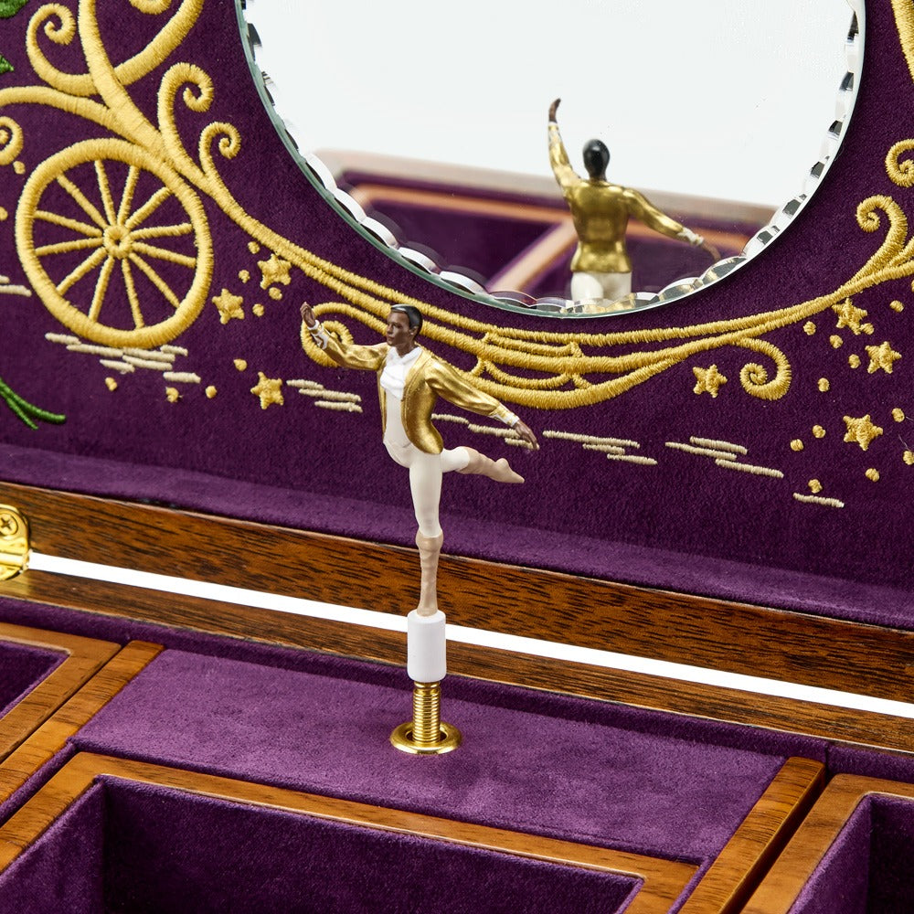 WOLF 1834 Ballet Musical Jewellery Box - Cinderella Walnut Wood - view 3