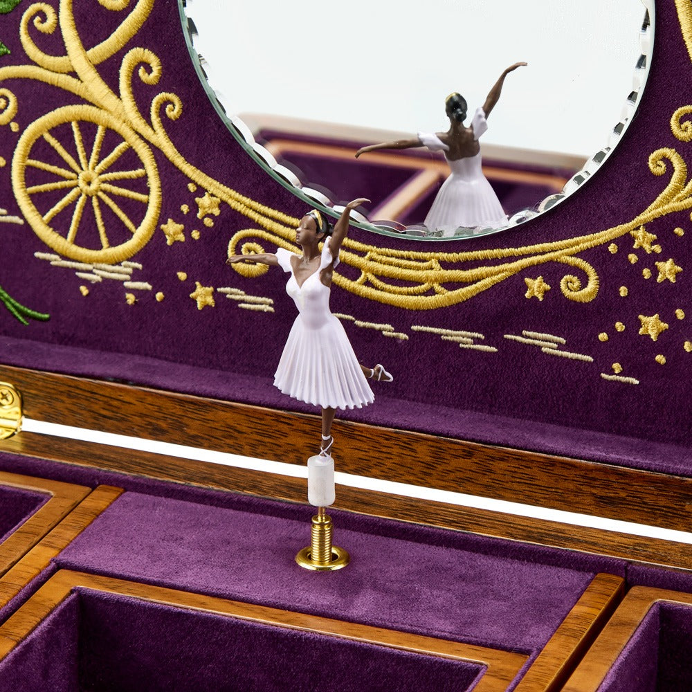 WOLF 1834 Ballet Musical Jewellery Box - Cinderella Walnut Wood - view 5