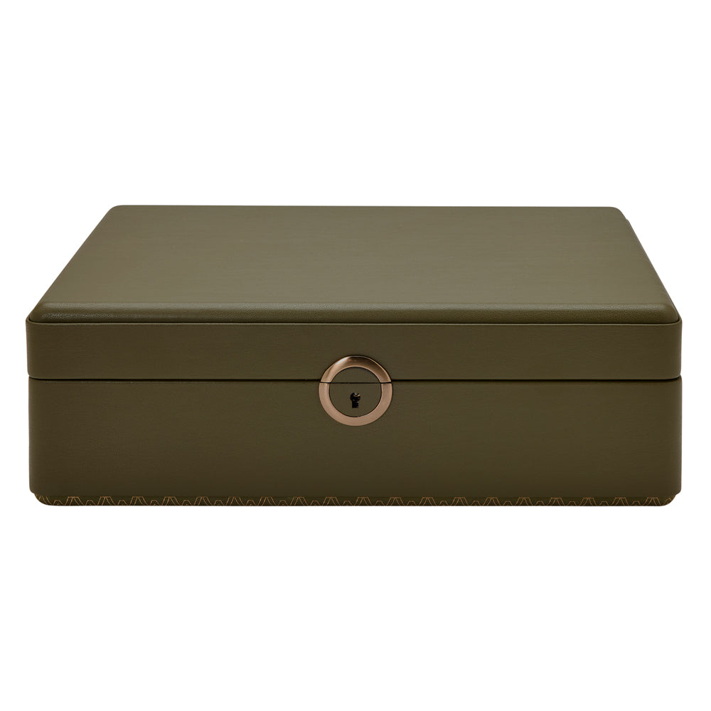 WOLF 1834 Earth 5 Piece Watch Box with Storage - Olive