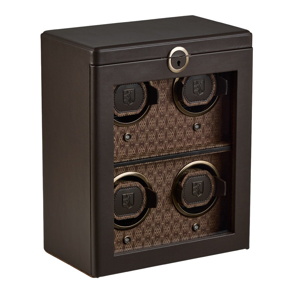 WOLF 1834 Earth 4 Piece Watch Winder - Coffee