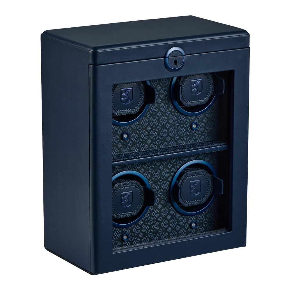 WOLF 1834 Earth 4 Piece Watch Winder - Midnight Blue
