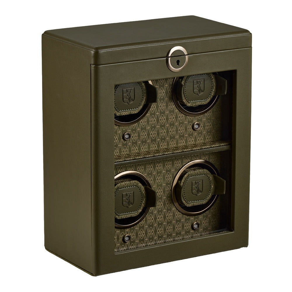 WOLF 1834 Earth 4 Piece Watch Winder - Olive