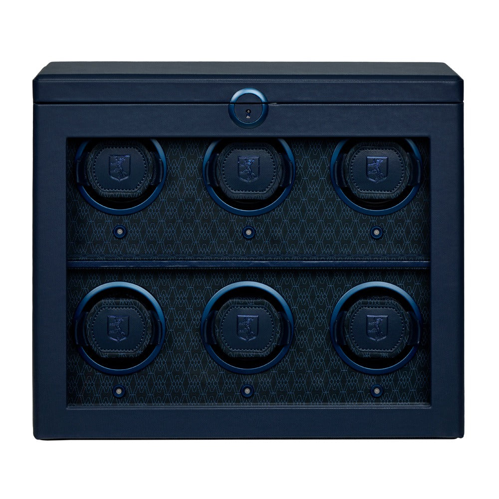 WOLF 1834 Earth 6 Piece Watch Winder - Midnight Blue - view 6