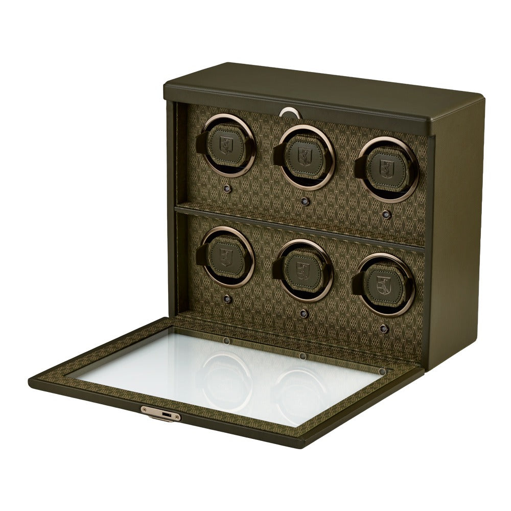 WOLF 1834 Earth 6 Piece Watch Winder - Olive - view 2