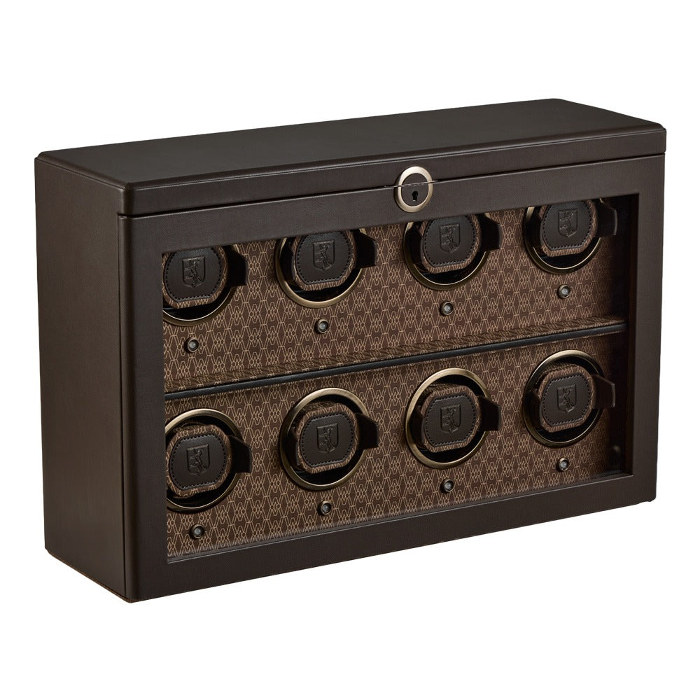 WOLF 1834 Earth 8 Piece Watch Winder - Coffee