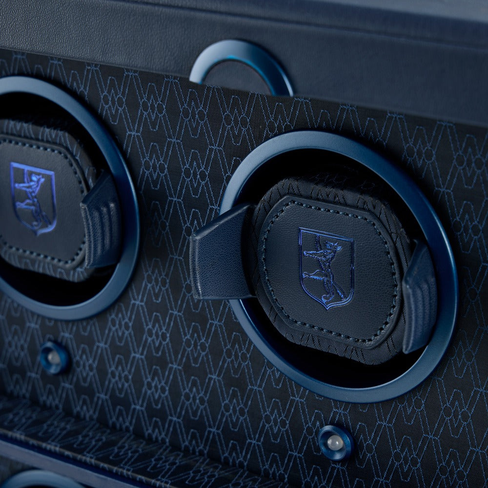WOLF 1834 Earth 8 Piece Watch Winder - Midnight Blue - view 4