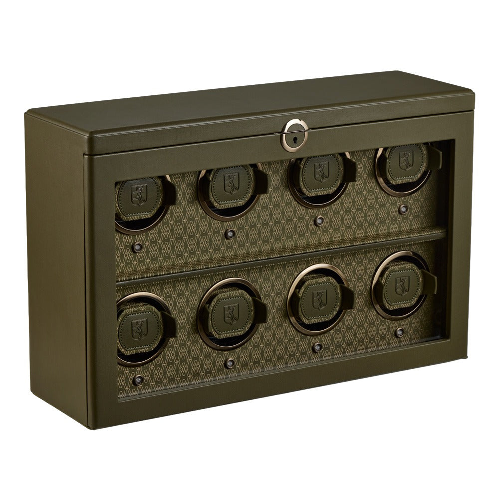 WOLF 1834 Earth 8 Piece Watch Winder - Olive