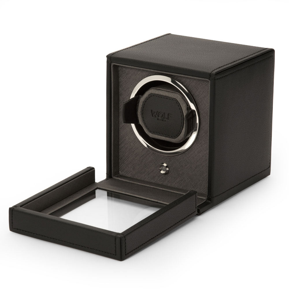 WOLF 1834 - Cub Single Watch Winder with Cover - Black