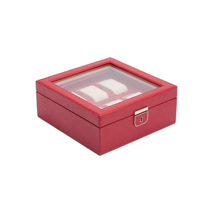 WOLF - Palermo 6 Piece Watch Box, Red