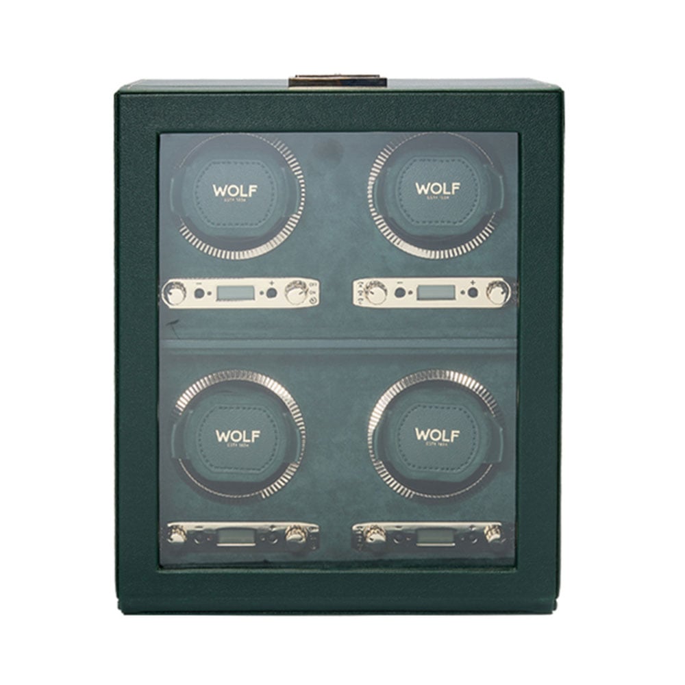 WOLF 1834 - British Racing 4 Piece Watch Winder - Green