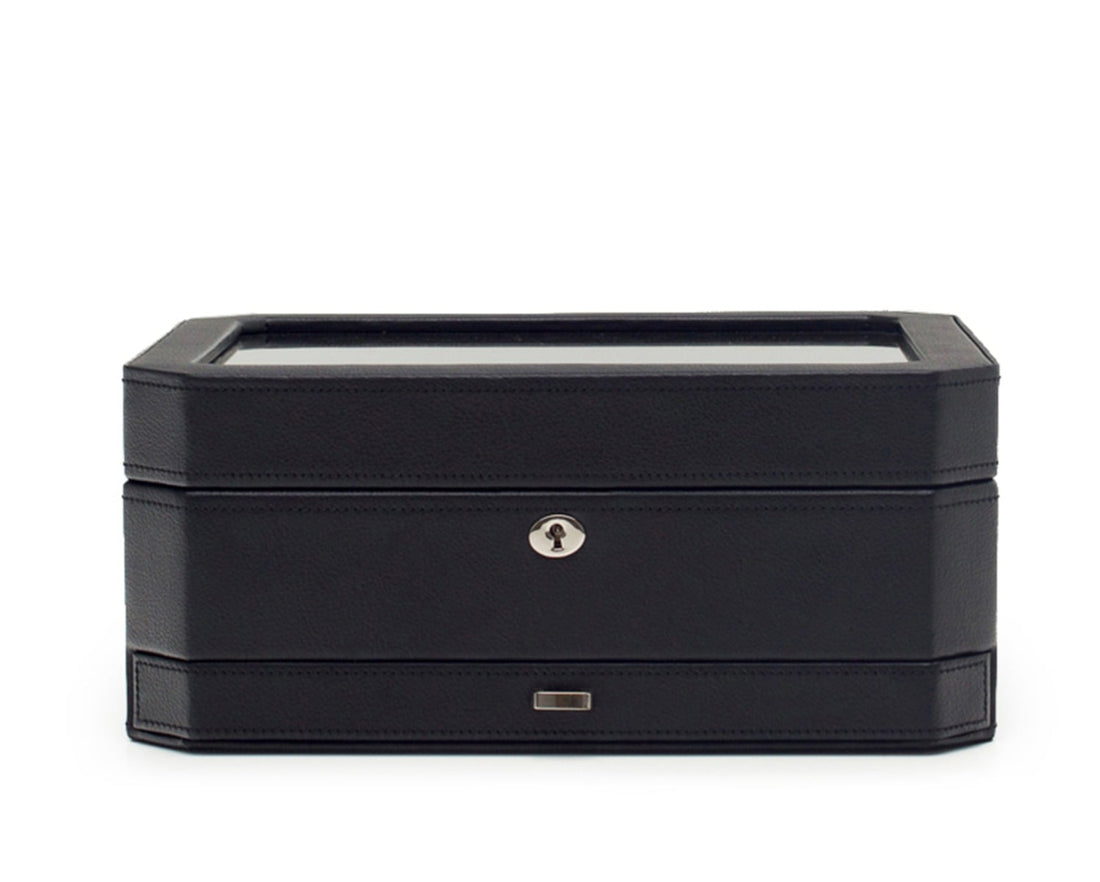 WOLF 1834 - Windsor 10 Piece Watch Box with Drawer - Black/Purple