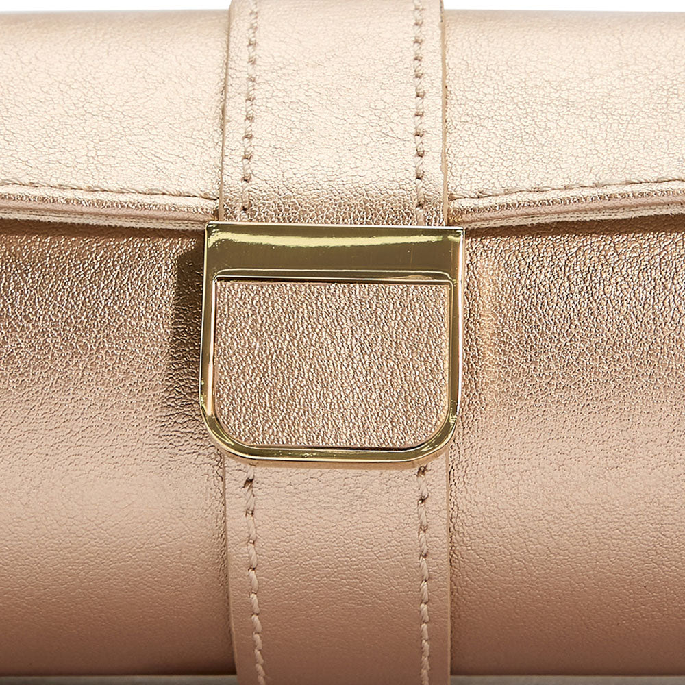 WOLF 1834 - Palermo Double Watch Roll with Jewelry Pouch - Rose Gold