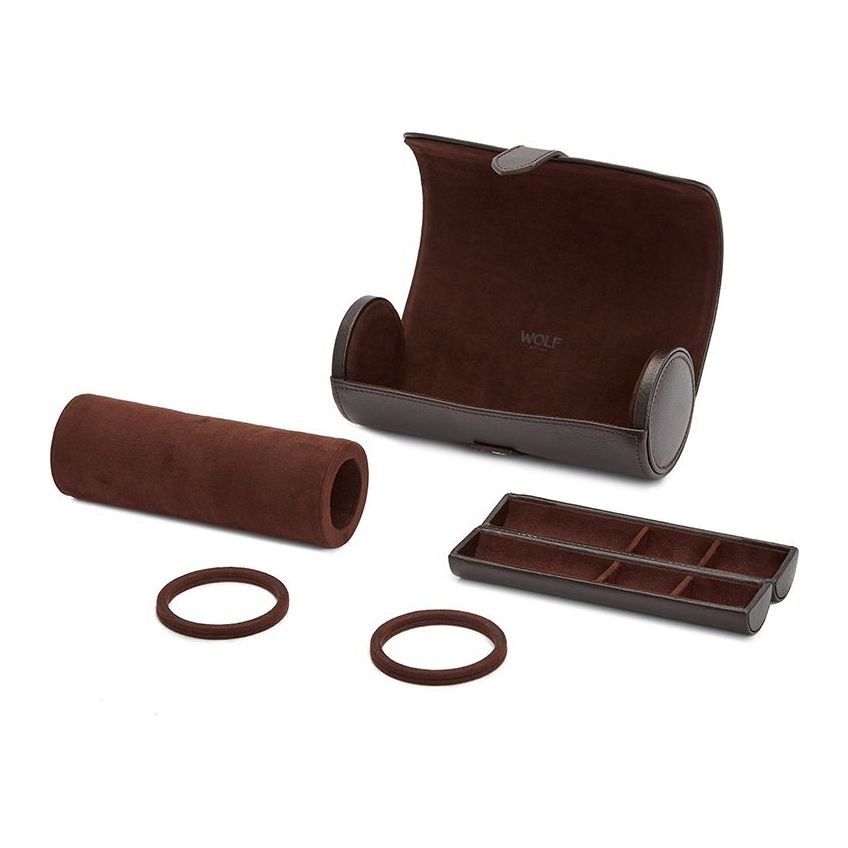 WOLF - Blake Watch Roll With Capsule, Brown