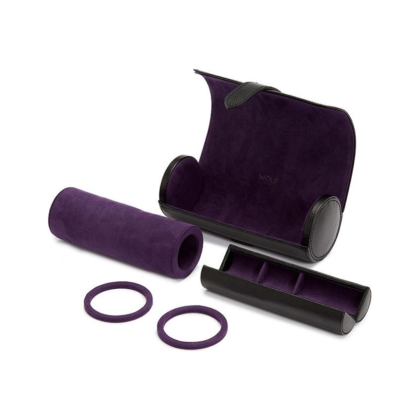 WOLF - Blake Watch Roll With Capsule, Black/Purple