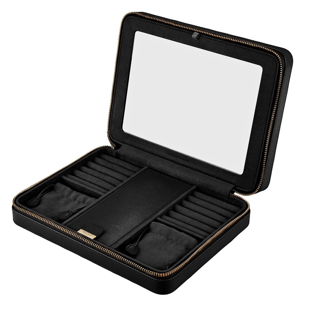 WOLF 1834 Lauren Large Zip Case - Black - view 2