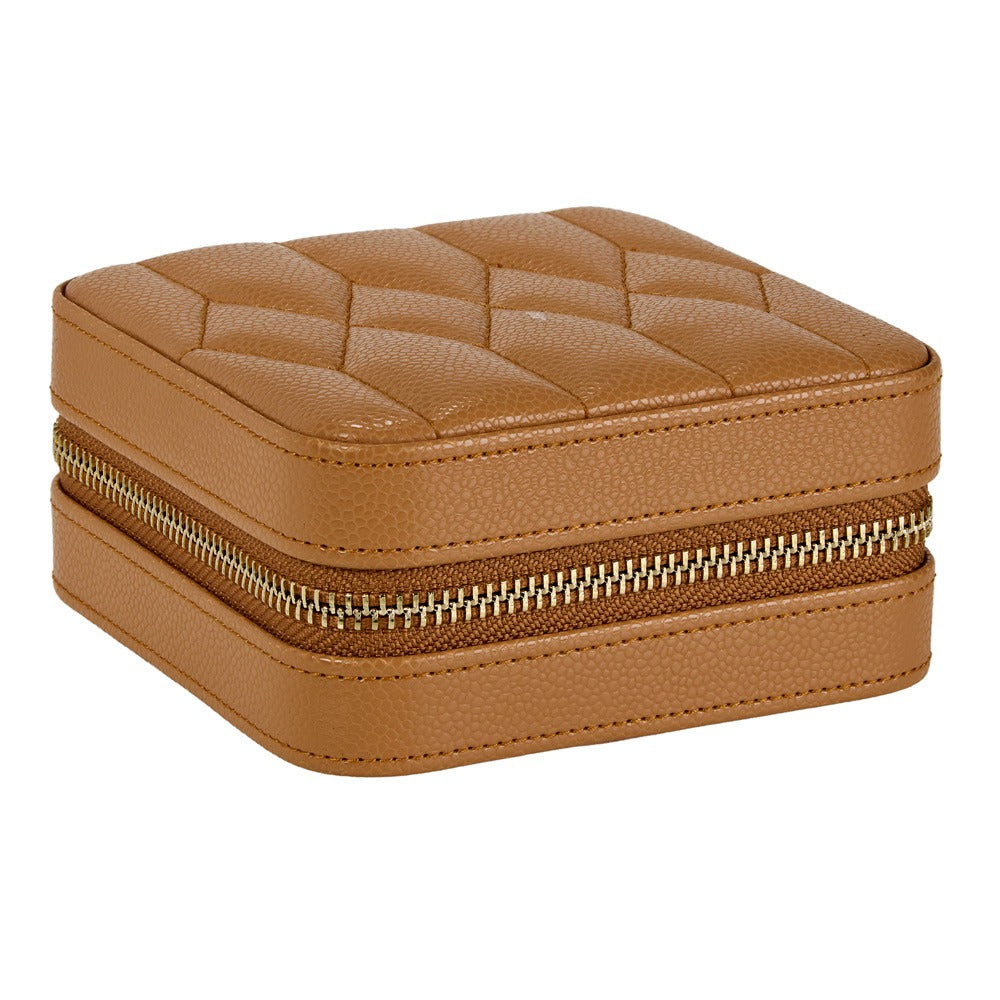 WOLF 1834 Lauren Zip Travel Case - Caramel