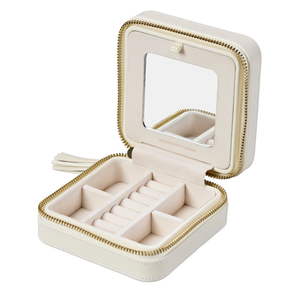 WOLF 1834 Lauren Zip Travel Case - Ivory - view 3