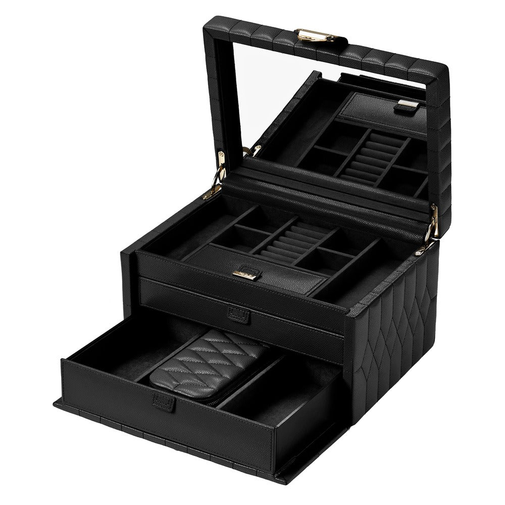 WOLF 1834 Lauren Medium Jewelry Box - Black