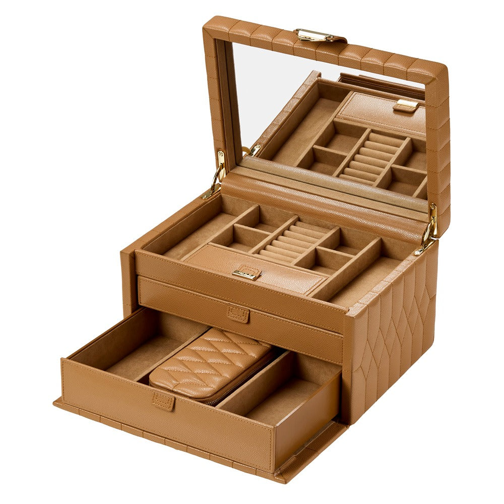 WOLF 1834 Lauren Medium Jewelry Box - Caramel - view 2