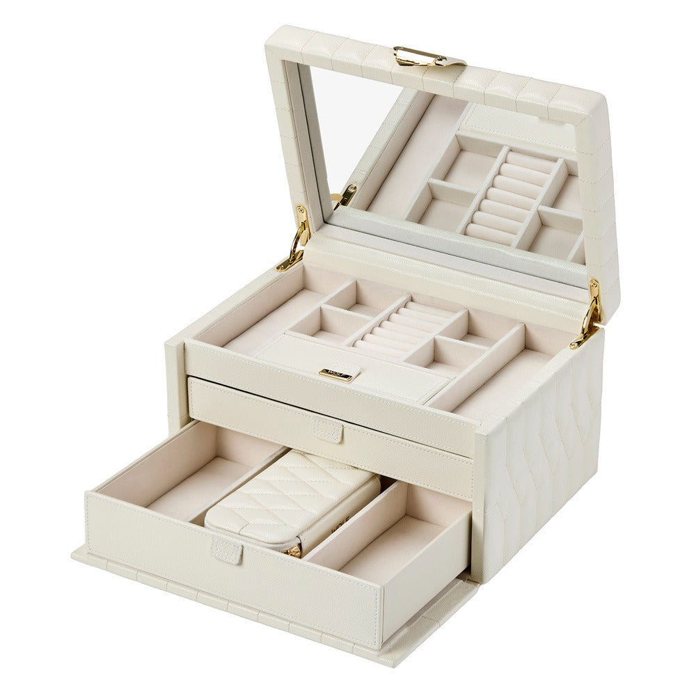 WOLF 1834 Lauren Medium Jewelry Box - Ivory - view 2