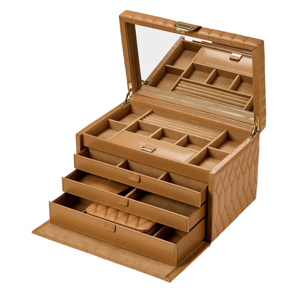 WOLF 1834 Lauren Large Jewelry Box - Caramel - view 3