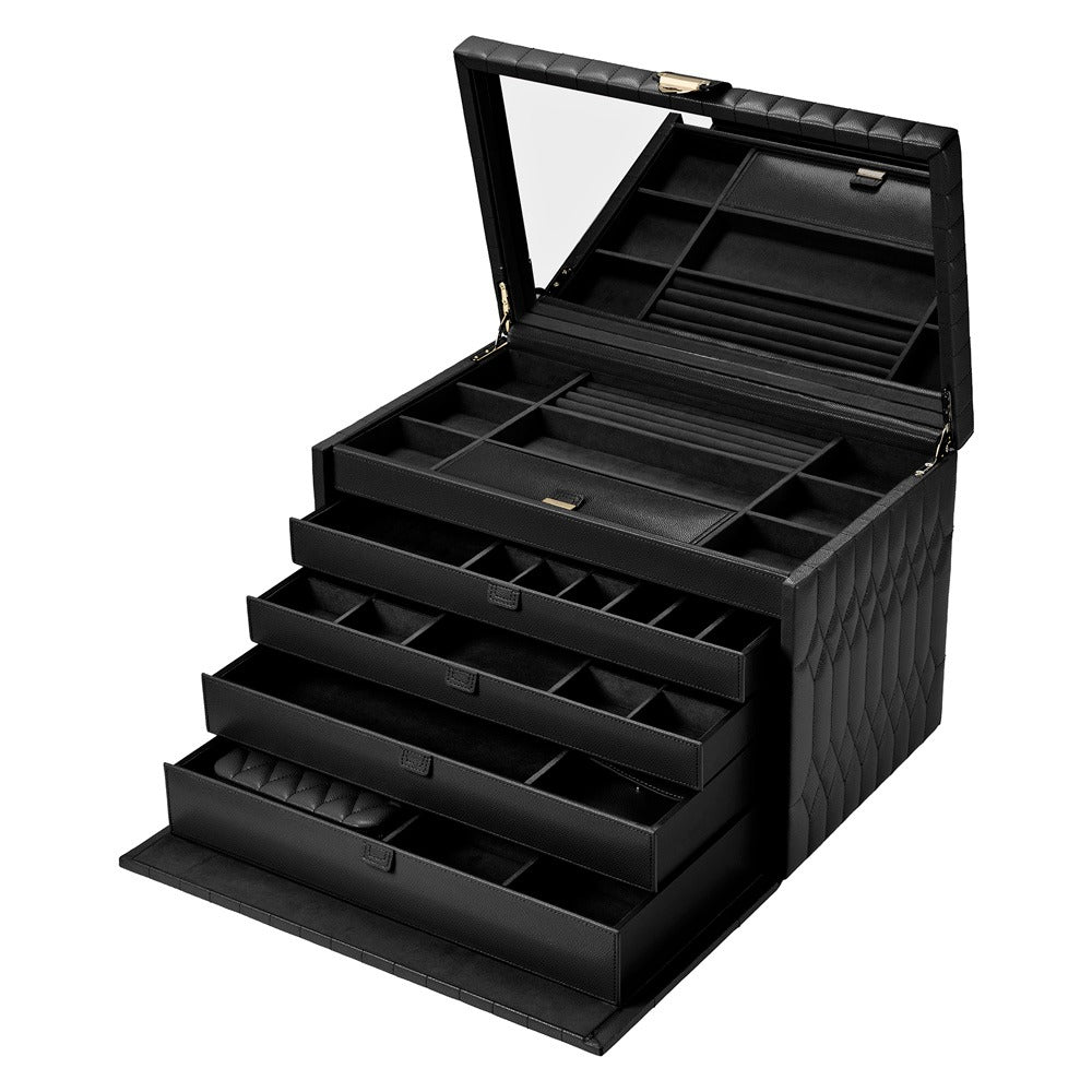 WOLF 1834 Lauren Extra Large Jewelry Box - Black - view 2