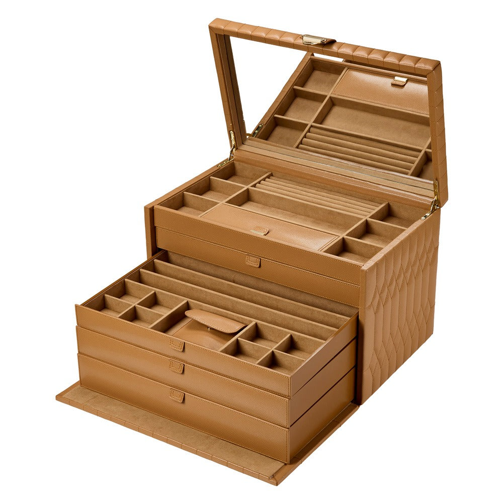 WOLF 1834 Lauren Extra Large Jewelry Box - Caramel - view 4