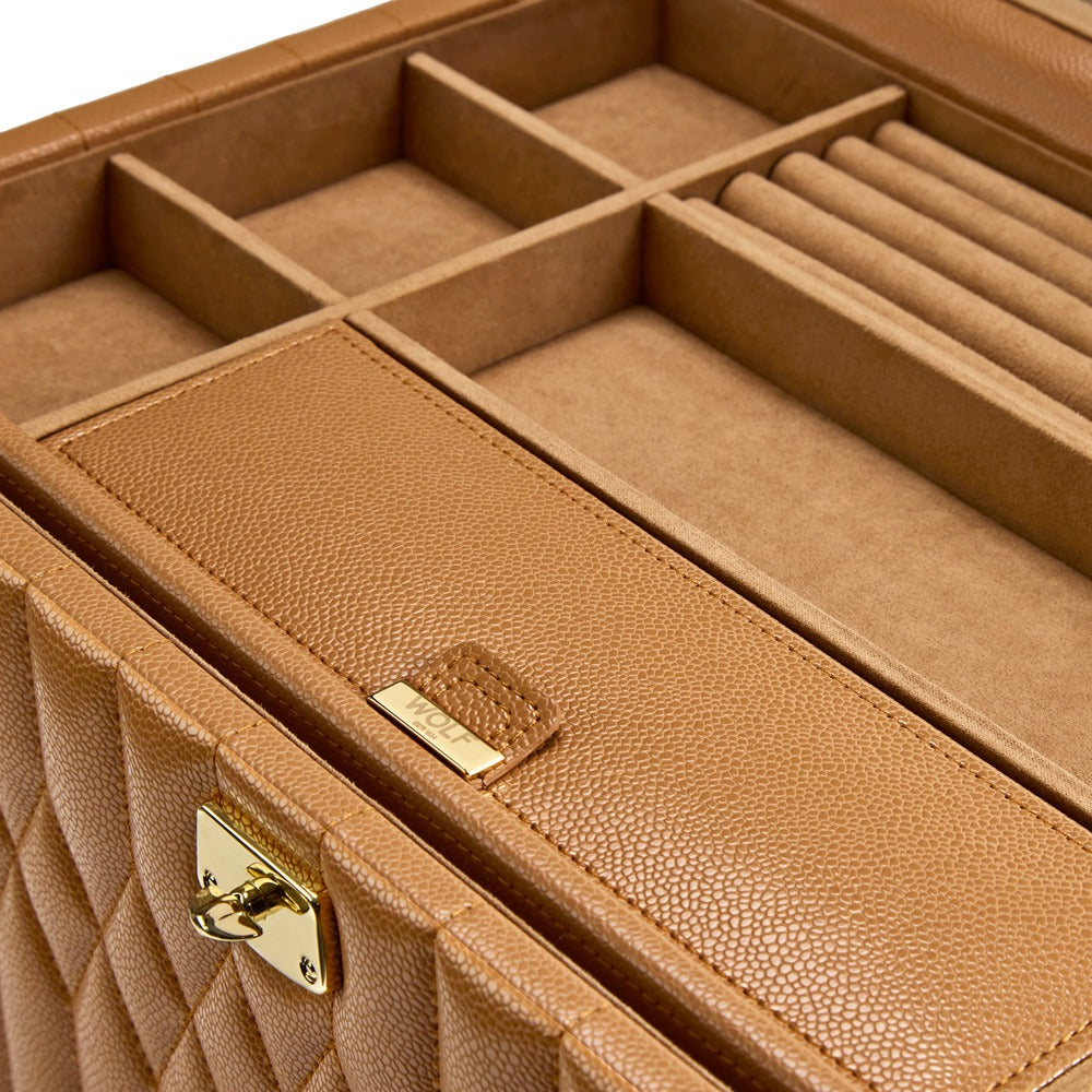 WOLF 1834 Lauren Extra Large Jewelry Box - Caramel - view 5