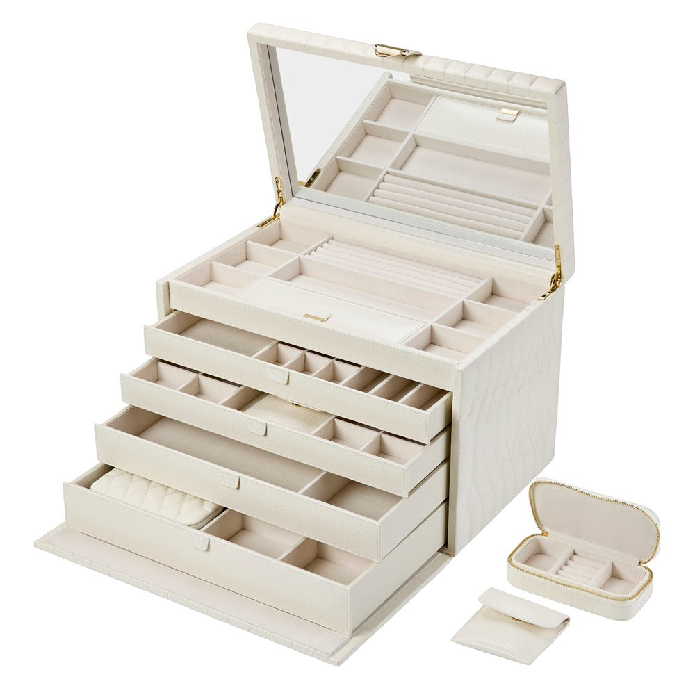 WOLF 1834 Lauren Extra Large Jewelry Box - Ivory - view 4