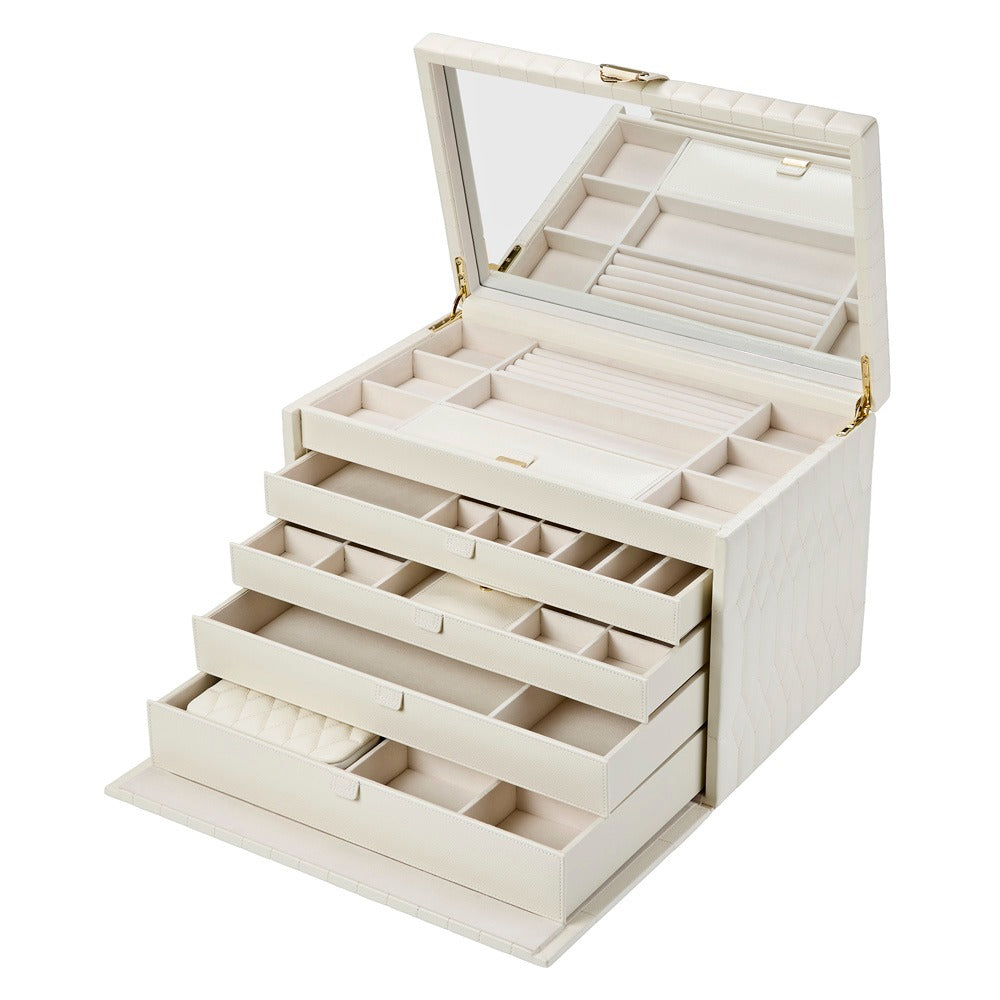WOLF 1834 Lauren Extra Large Jewelry Box - Ivory - view 3