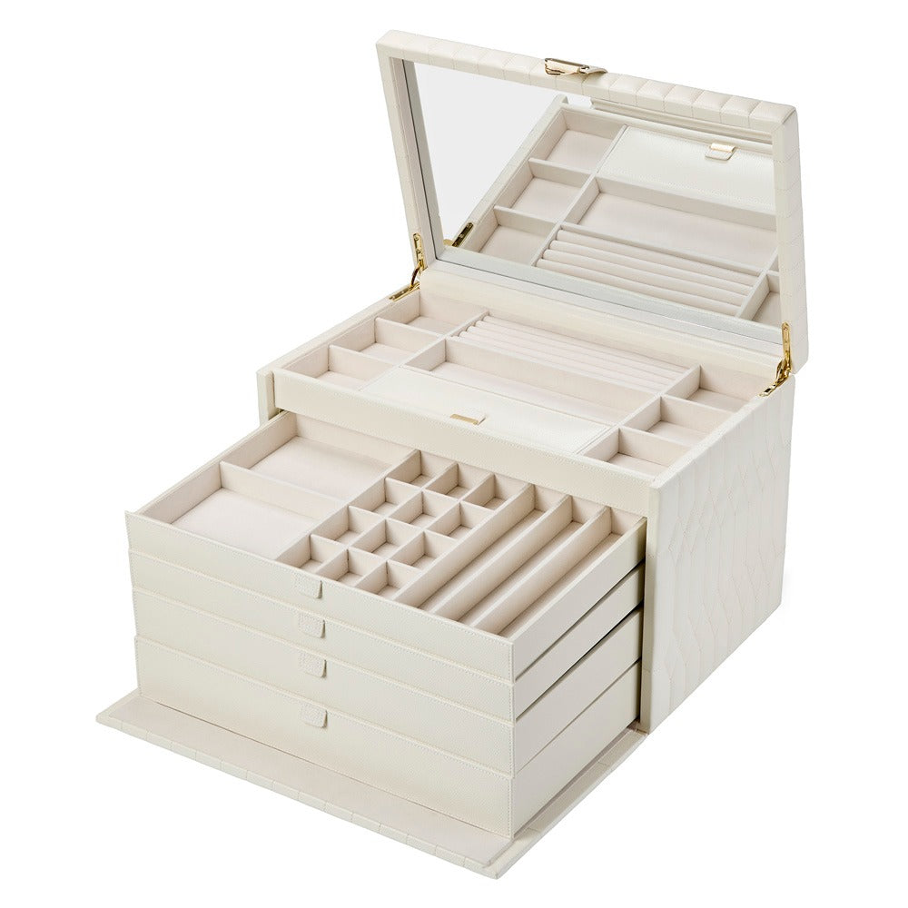 WOLF 1834 Lauren Extra Large Jewelry Box - Ivory - view 2