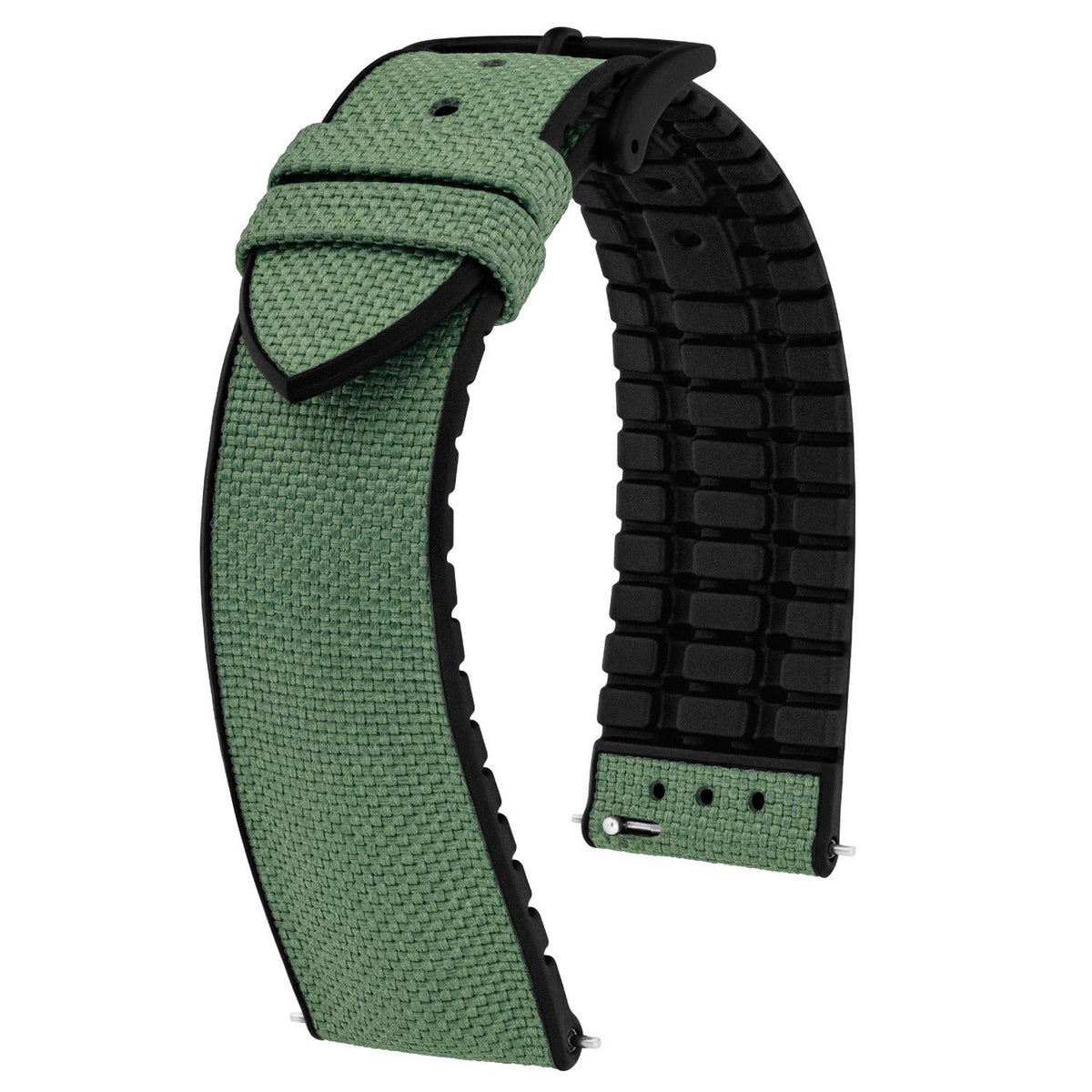 Hirsch ARNE VEGAN Performance Calfskin Watch Band 94 - Dark Green