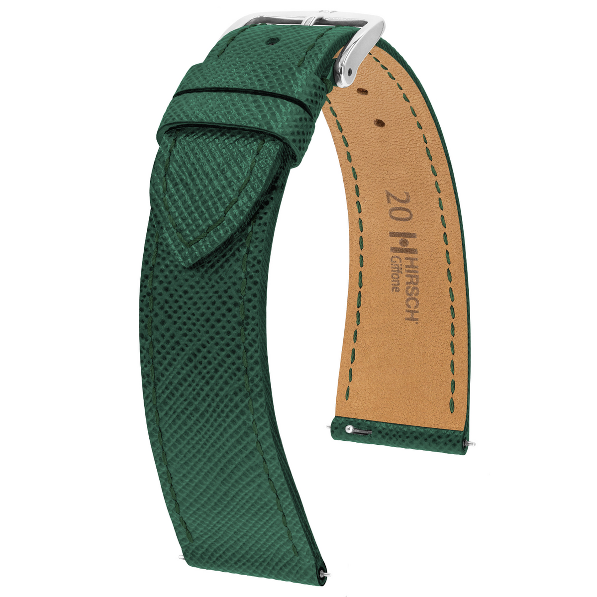 Hirsch Giffone Calfskin Watchband - Green