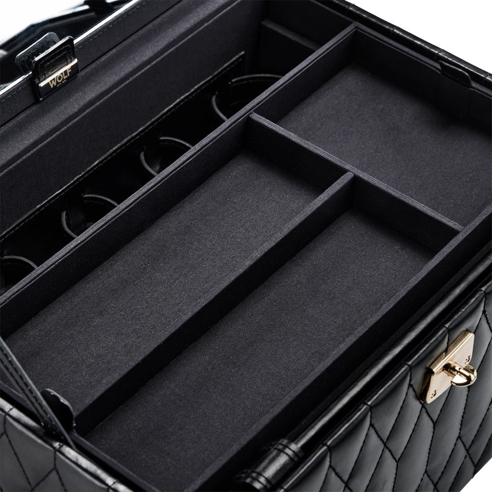 WOLF 1834 - Caroline Cosmetic Train Case - Black