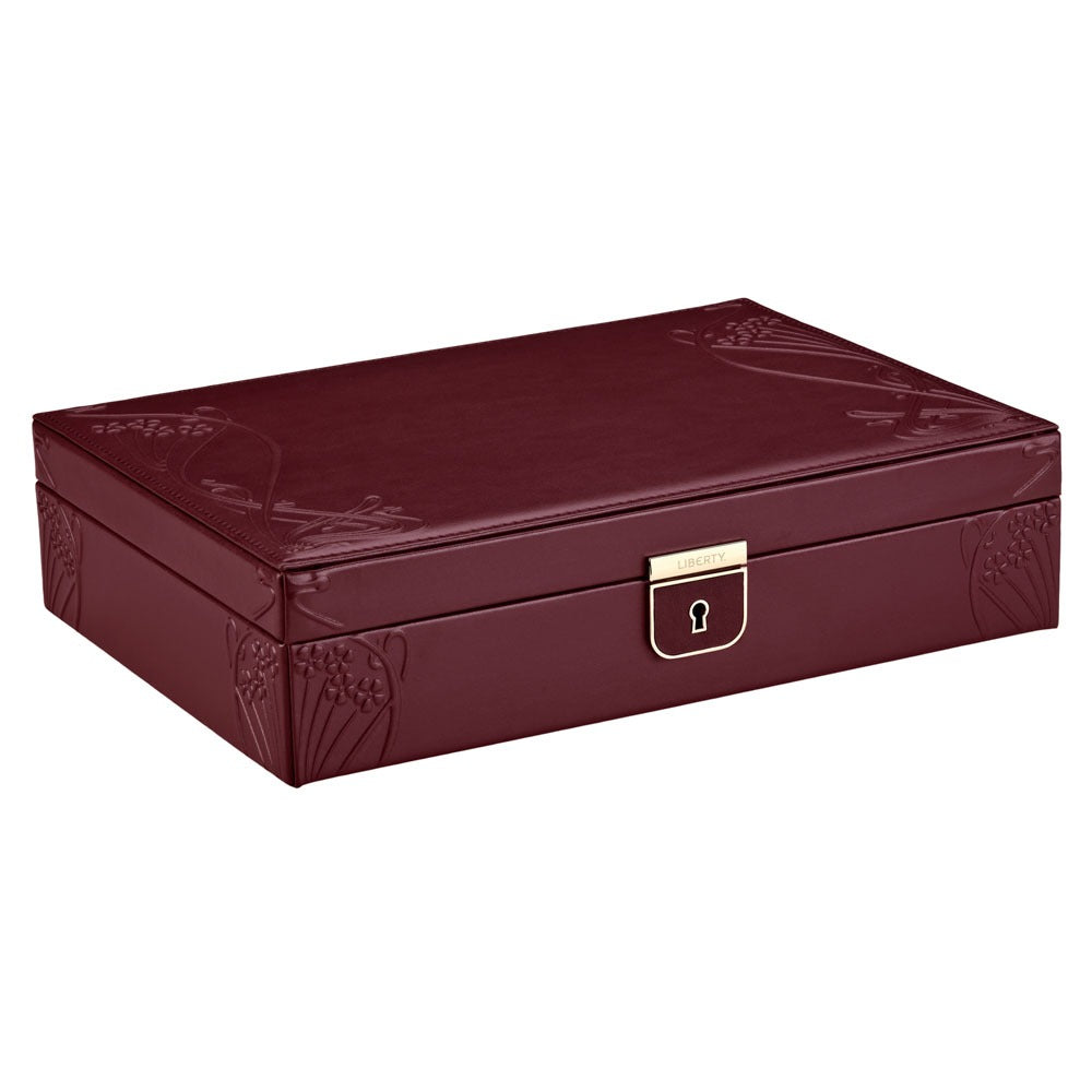 WOLF 1834 WOLF X LIBERTY Ianthe Medium Jewelry Box - Burgundy - view 3