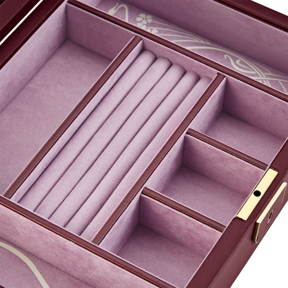 WOLF 1834 WOLF X LIBERTY Ianthe Medium Jewelry Box - Burgundy - view 2
