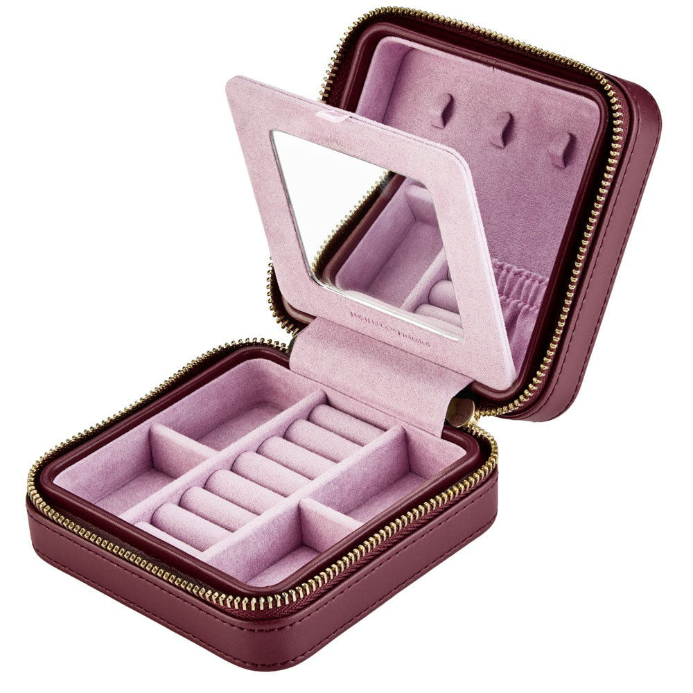 WOLF 1834 - WOLF X LIBERTY Ianthe Small Travel Jewelry Zip Case - Burgundy