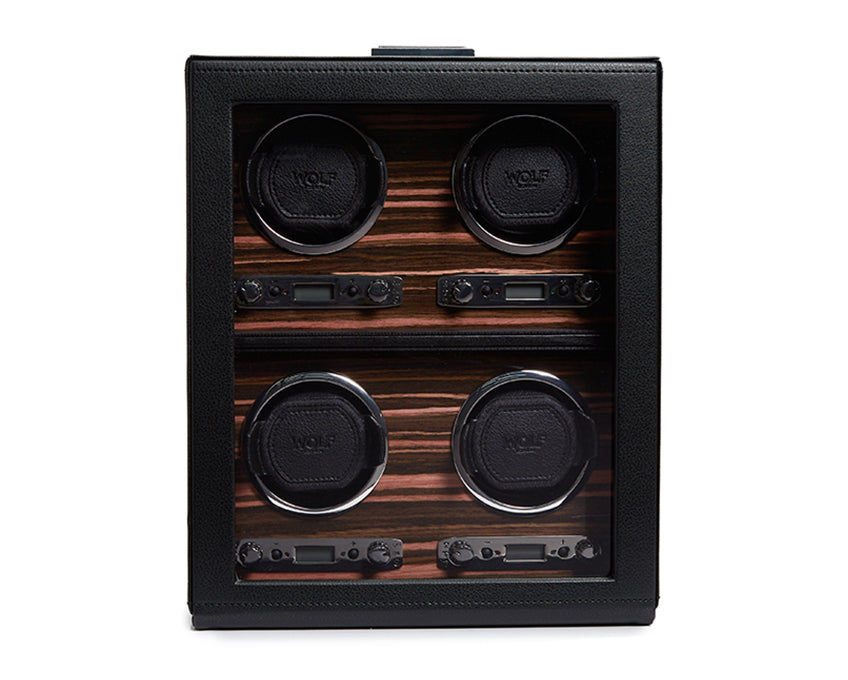 WOLF 1834 - Roadster 4 Piece Watch Winder - Black