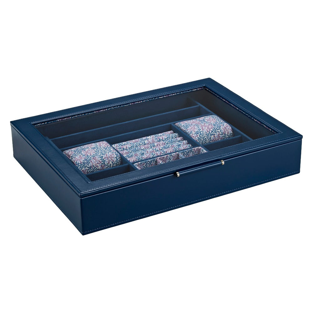 WOLF 1834 WOLF x Fiona Howard Sophia Jewelry Box with Window - Indigo Fruit Botanical