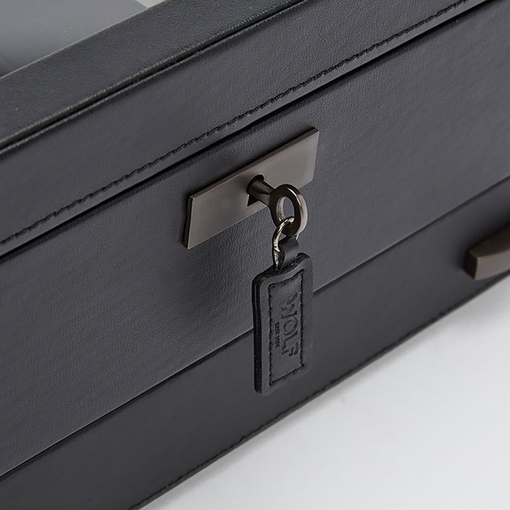 WOLF 1834 - Axis 10 Piece Watch Box with Drawer - Powder Coat