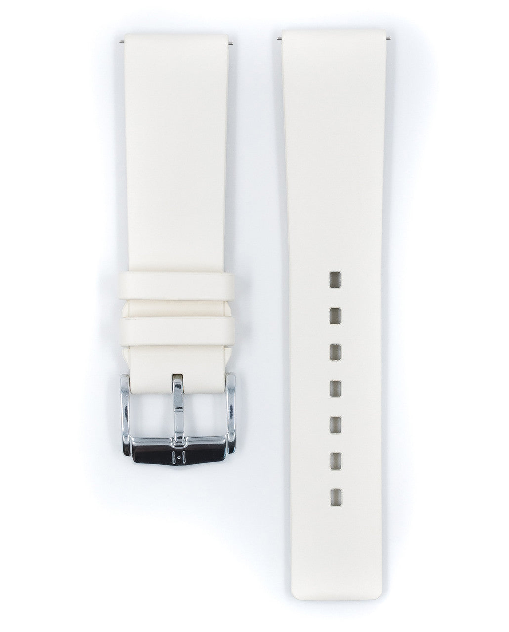 HIRSCH PURE Premium Caoutchouc Watchband 4041 88 - White