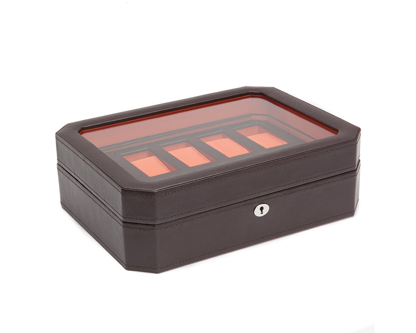 WOLF 1834 - Windsor 10 Piece Watch Box - Brown/Orange