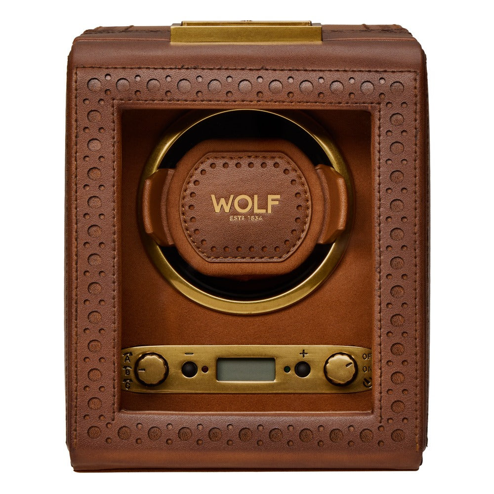 WOLF 1834 Brogue Single Winder - Burnished Brown - view 7