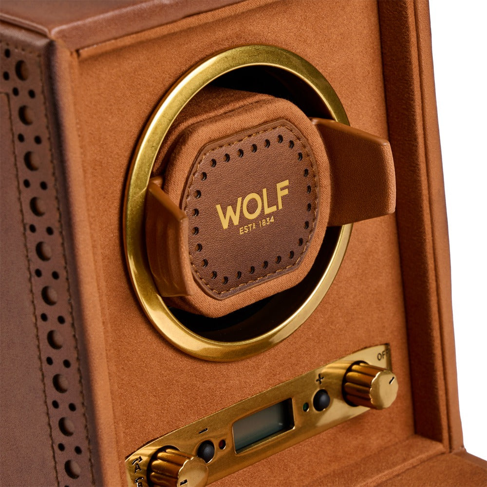 WOLF 1834 Brogue Single Winder - Burnished Brown - view 4