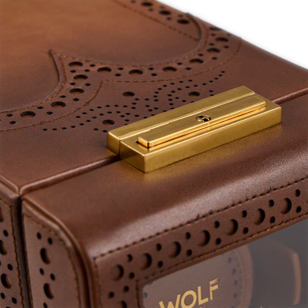 WOLF 1834 Brogue Single Winder - Burnished Brown - view 5