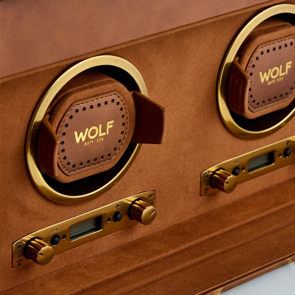 WOLF 1834 Brogue Double Winder with Storage - Burnished Brown - view 4