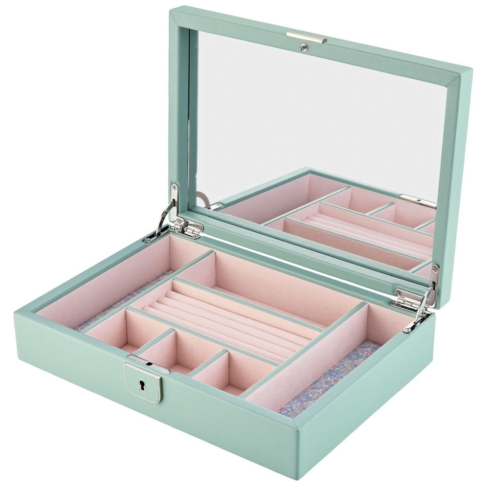 WOLF 1834 - WOLF X LIBERTY Julia Interior Print Medium Jewelry Box - Sage Green