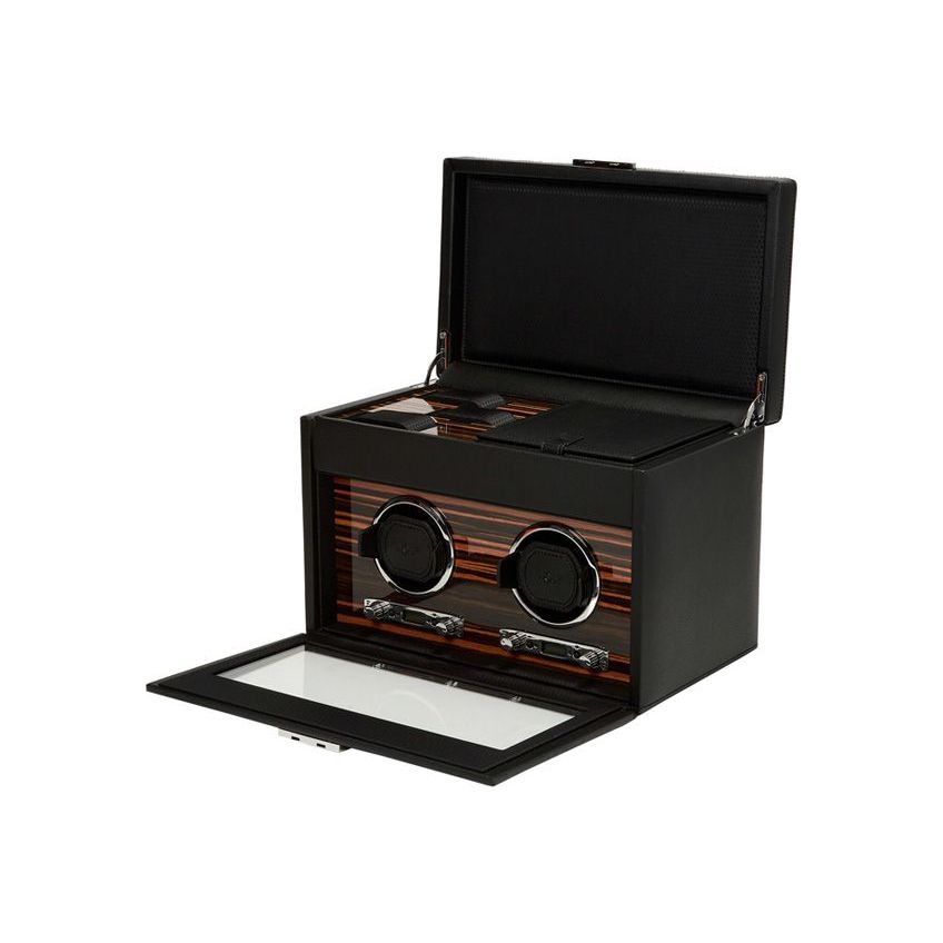 WOLF - Roadster Double Watch Winder With Storage