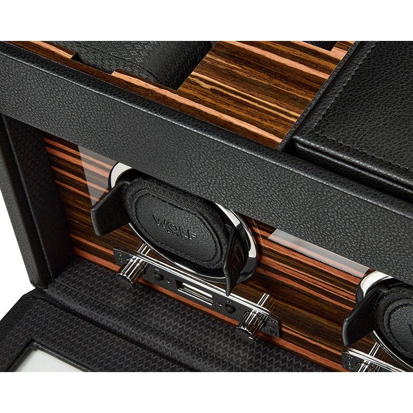 WOLF - Roadster Double Watch Winder With Storage